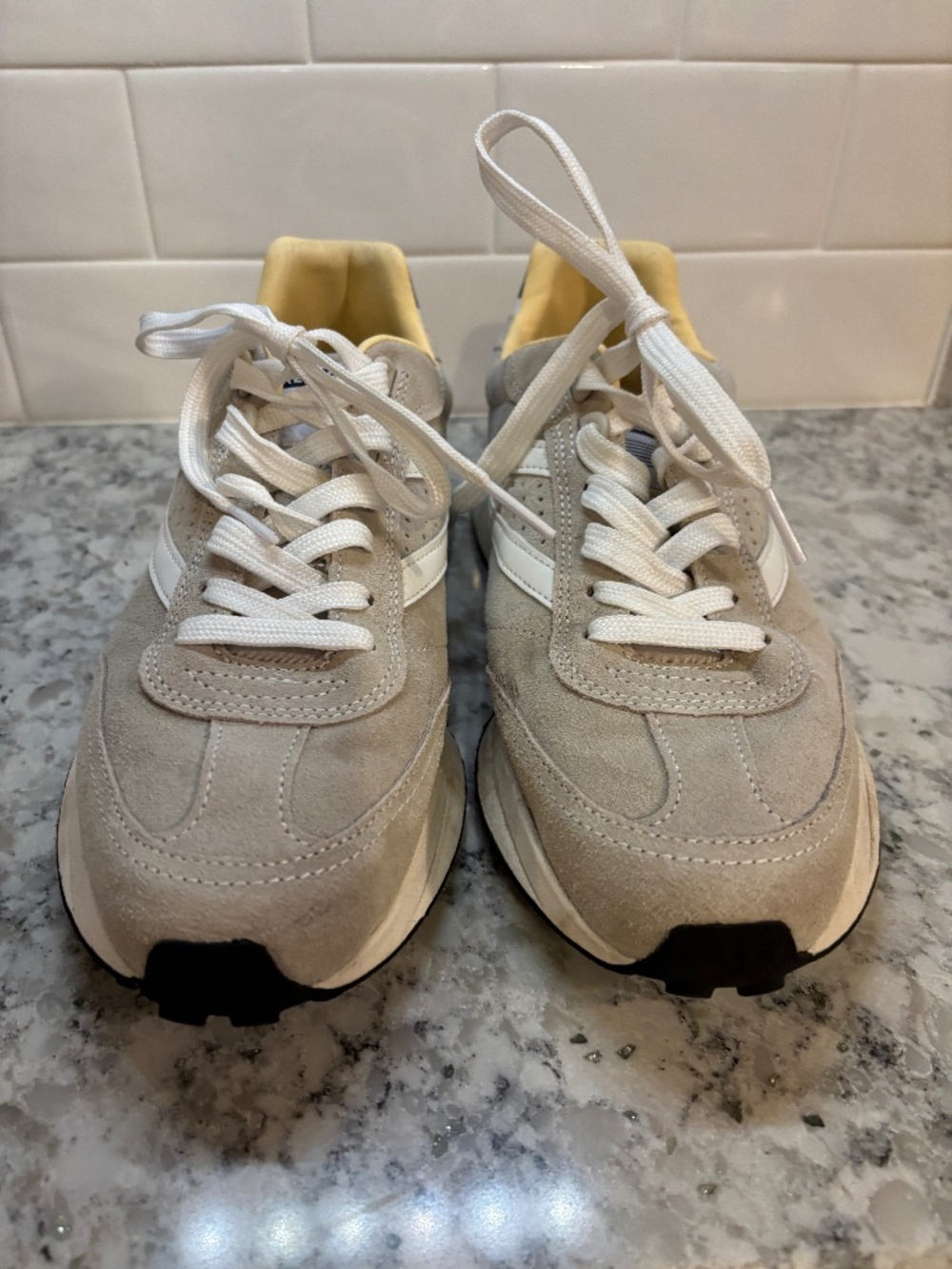 Tretorn Tan & White Suede Women's Sneaker